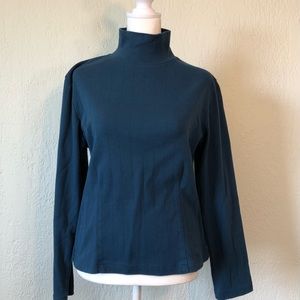 Dark teal long sleeved turtleneck